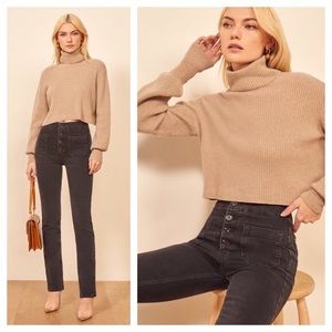 REFORMATION Elsie Straight Leg Jeans in Mojave